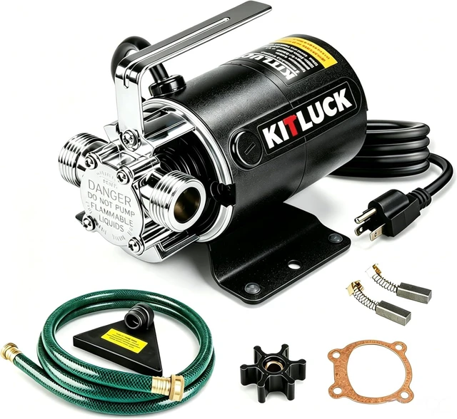 Main image of Water Transfer Pump, 115V 1/10HP 330GPH Utility Water Pump Electric With 6ft Suction Hose Kit, Portable Small Water Pump For Pool Draining, Removing Water From Rain Barrel, Aquariums, etc.