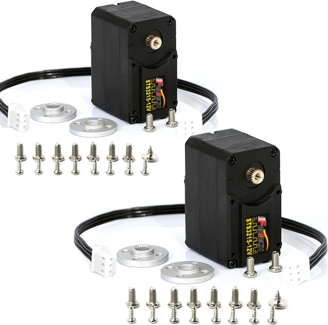 Main image of (2-Pack) STS3215 30KG High Torque Serial Bus Servo Motor 12V, 360° Programmable Magnetic Encoder with Continuous Rotation, Two-Way Feedback, Industrial Digital Servo for Robotic Arm, Automati