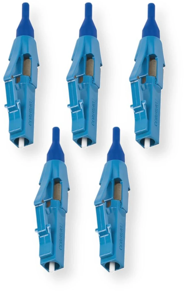 Main image of 95-200-99 Pack of 5 UniCam LC Single-Mode Fiber Connectors, No-Epoxy No-Polish, Fast Field-Installable OS2 Termination, Ceramic Ferrule, Low-Loss