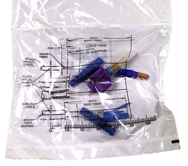 Alt view image 3 of 6 - 95-200-99 Pack of 5 UniCam LC Single-Mode Fiber Connectors, No-Epoxy No-Polish, Fast Field-Installable OS2 Termination, Ceramic Ferrule, Low-Loss
