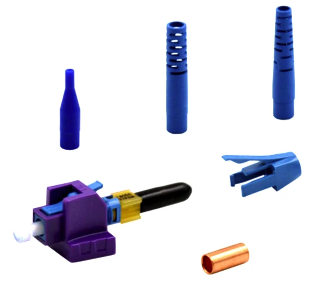 Alt view image 4 of 6 - 95-200-99 Pack of 5 UniCam LC Single-Mode Fiber Connectors, No-Epoxy No-Polish, Fast Field-Installable OS2 Termination, Ceramic Ferrule, Low-Loss