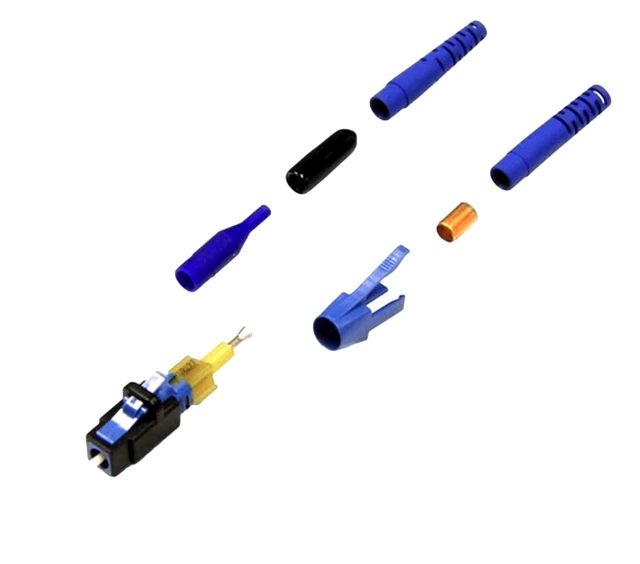 Alt view image 6 of 6 - 95-200-99 Pack of 5 UniCam LC Single-Mode Fiber Connectors, No-Epoxy No-Polish, Fast Field-Installable OS2 Termination, Ceramic Ferrule, Low-Loss
