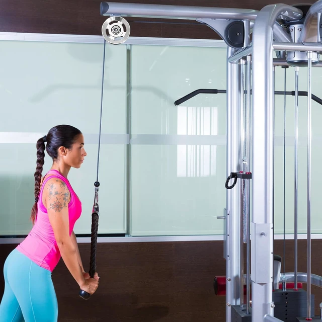 Alt view image 2 of 7 - Exercise Pulley Replaceable: 10 Pcs Gym Pulley, Lifting Pulley Wheel Pully Pulley System Wheel Pulley Gym Wear Resistant Fitness Equipment Aluminum Alloy Cable