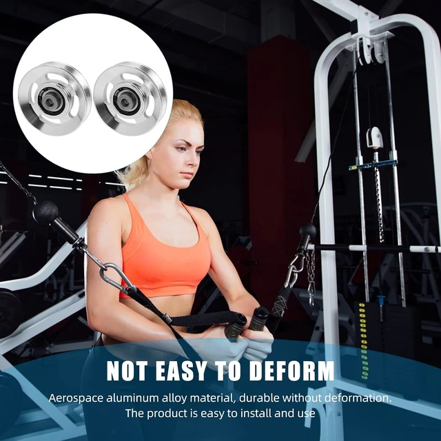 Alt view image 6 of 7 - Exercise Pulley Replaceable: 10 Pcs Gym Pulley, Lifting Pulley Wheel Pully Pulley System Wheel Pulley Gym Wear Resistant Fitness Equipment Aluminum Alloy Cable
