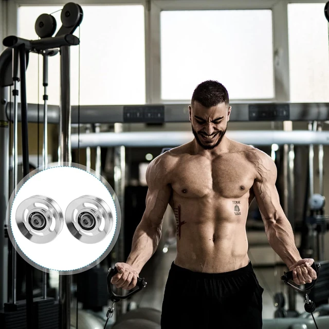 Alt view image 7 of 7 - Exercise Pulley Replaceable: 10 Pcs Gym Pulley, Lifting Pulley Wheel Pully Pulley System Wheel Pulley Gym Wear Resistant Fitness Equipment Aluminum Alloy Cable