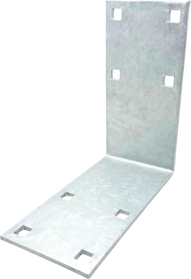 Alt view image 2 of 2 - Floating Dock Outside Corner Connector Bracket Female (DH-F) USA Made Galvanized Steel, 1/4 Thick, 10.25 x 10.25, Mates with DH-M