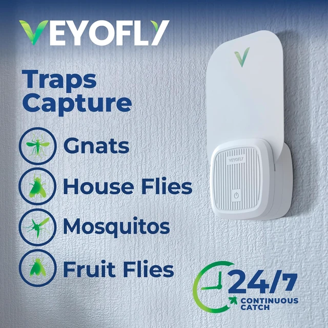 Alt view image 2 of 7 - Fruit Fly Traps Indoor Plug-in UV, Gnat Trap, 4 Device + 6 Refills