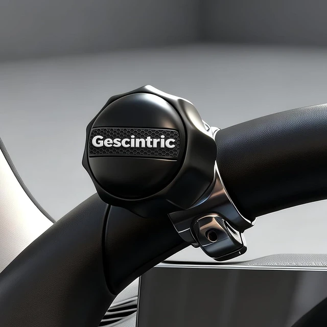 Main image of Steering Wheel Spinner Knob, Black Logo
