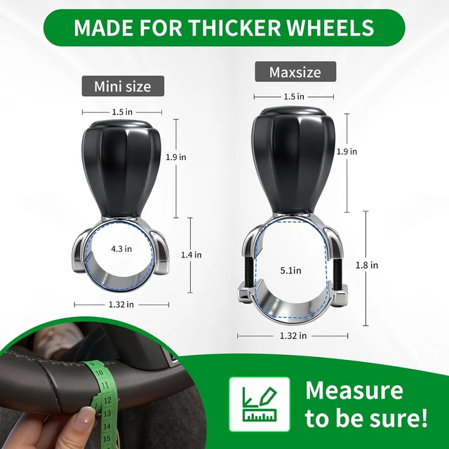Alt view image 6 of 7 - Steering Wheel Spinner Knob, Black Logo