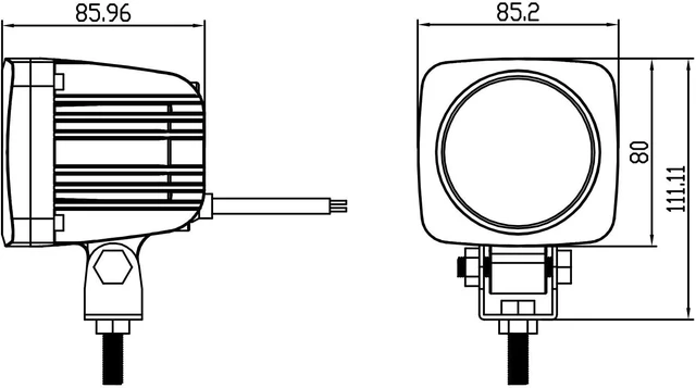 Alt view image 2 of 2 - LED Forklift Safety Warning Light Warehouse Truck Security Lndicator 4 SPOT Flashing