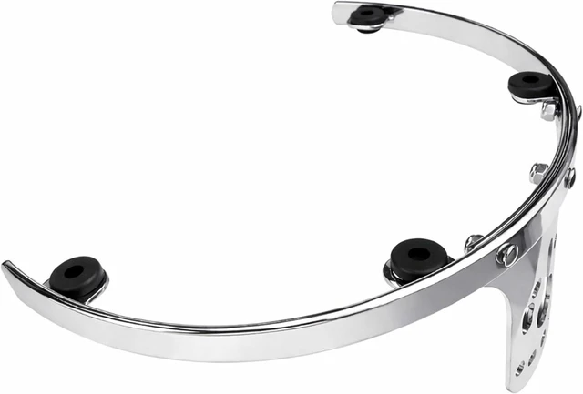 Main image of 13 Inch 6 Lug Tom Hoop Suspension Mount, Chrome Plated Drum Isolation Hanger System, Resonance Enhancement Mounting Plate for Tom Drum Hardware