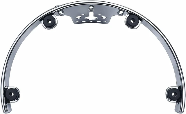 Alt view image 3 of 7 - 13 Inch 6 Lug Tom Hoop Suspension Mount, Chrome Plated Drum Isolation Hanger System, Resonance Enhancement Mounting Plate for Tom Drum Hardware