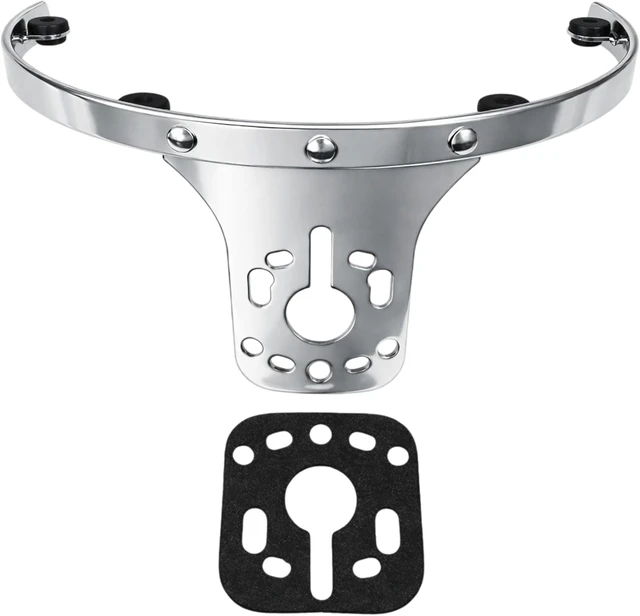 Alt view image 4 of 7 - 13 Inch 6 Lug Tom Hoop Suspension Mount, Chrome Plated Drum Isolation Hanger System, Resonance Enhancement Mounting Plate for Tom Drum Hardware