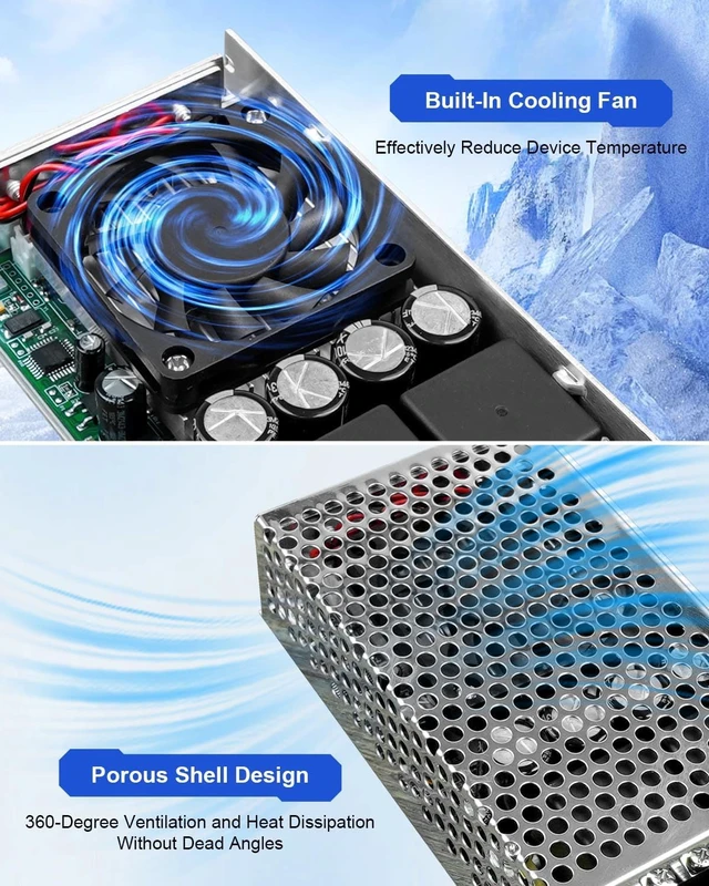 Alt view image 3 of 6 - DC Motor Speed Controller 10V-50V 60A 3500W PWM Drive with FNR Switch