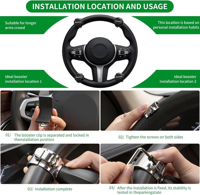 Alt view image 7 of 7 - Steering Wheel Spinner Knob, Black Logo