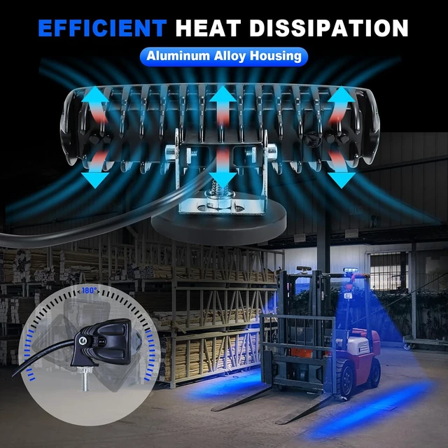 Alt view image 3 of 5 - LED Blue Line Forklift Safety Light for Warehouse Hazard Warning (2PCS)