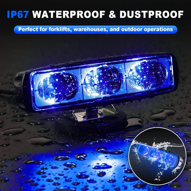 Alt view image 2 of 5 - LED Blue Line Forklift Safety Light for Warehouse Hazard Warning (2PCS)