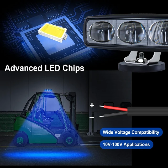 Alt view image 5 of 5 - LED Blue Line Forklift Safety Light for Warehouse Hazard Warning (2PCS)