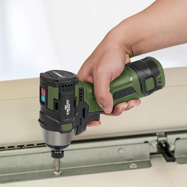 Alt view image 5 of 7 - 17V Brushless Screwdriver, 140Nm Cordless Impact Driver Set with 3 Adjustable Speed, 2 Batteries and Led Work Light
