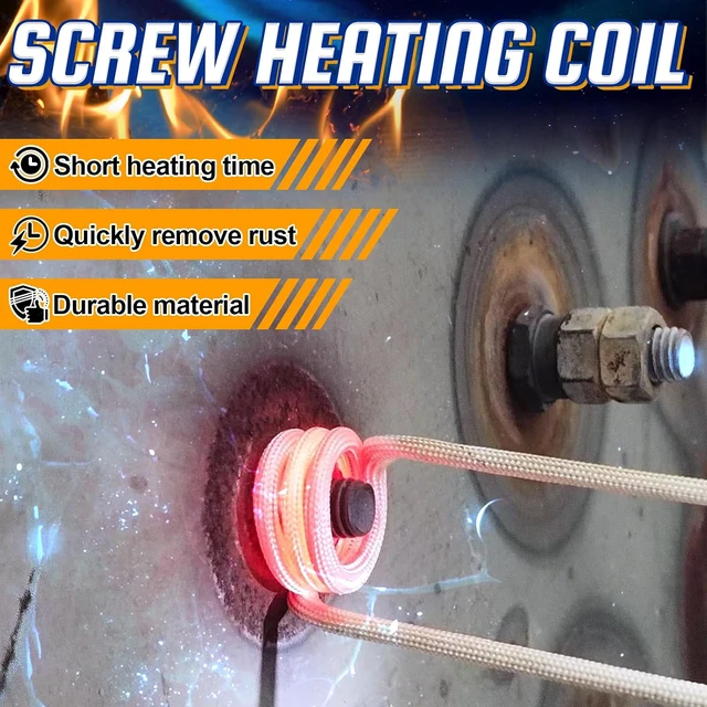 Alt view image 2 of 7 - 10Pcs Induction Heater Coil Kit, Screw Descaling Coils with 10 Different Sizes, Flexible and Durable, for Magnetic Induction Heaters, Removing Rusty Bolts and Nuts