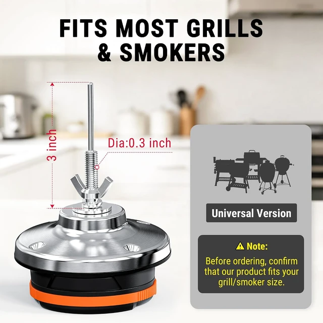 Alt view image 3 of 7 - Bluetooth Grill Thermometer with LCD Display & App Alerts, TempGauge