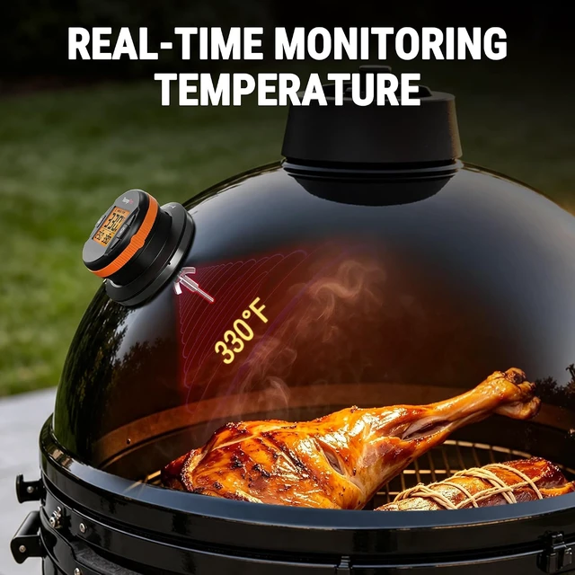 Alt view image 7 of 7 - Bluetooth Grill Thermometer with LCD Display & App Alerts, TempGauge