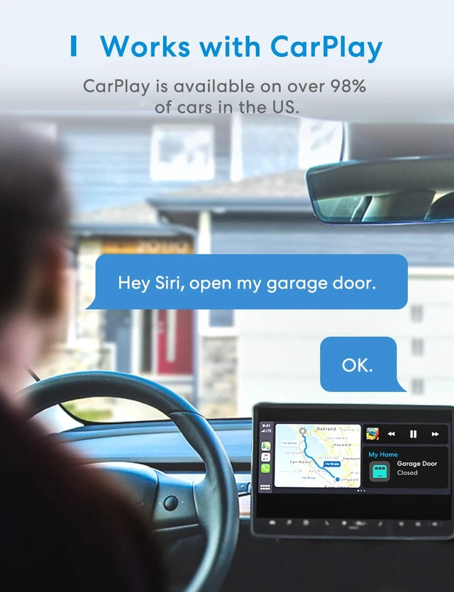 Alt view image 2 of 7 - Smart Garage Door Opener Remote, Homekit Support