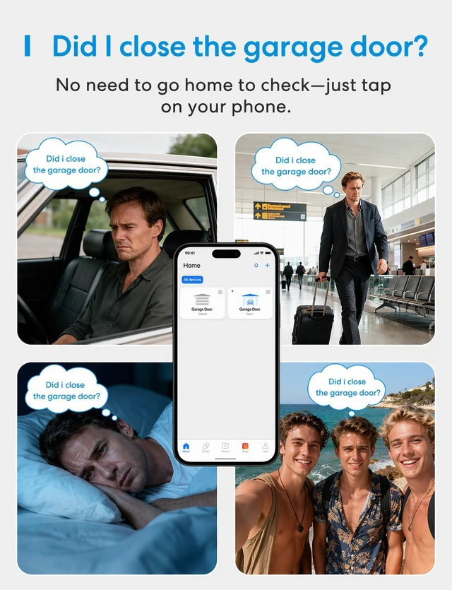 Alt view image 5 of 7 - Smart Garage Door Opener Remote, Homekit Support