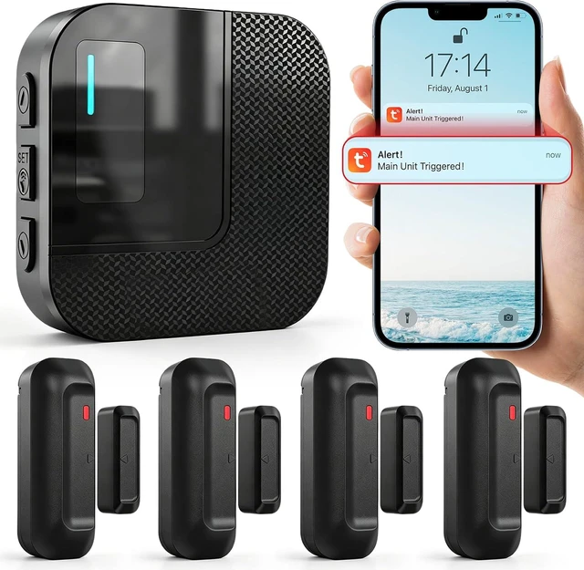 Main image of WiFi Door Chime, Door Alarm Sensor with Phone Notifications via App