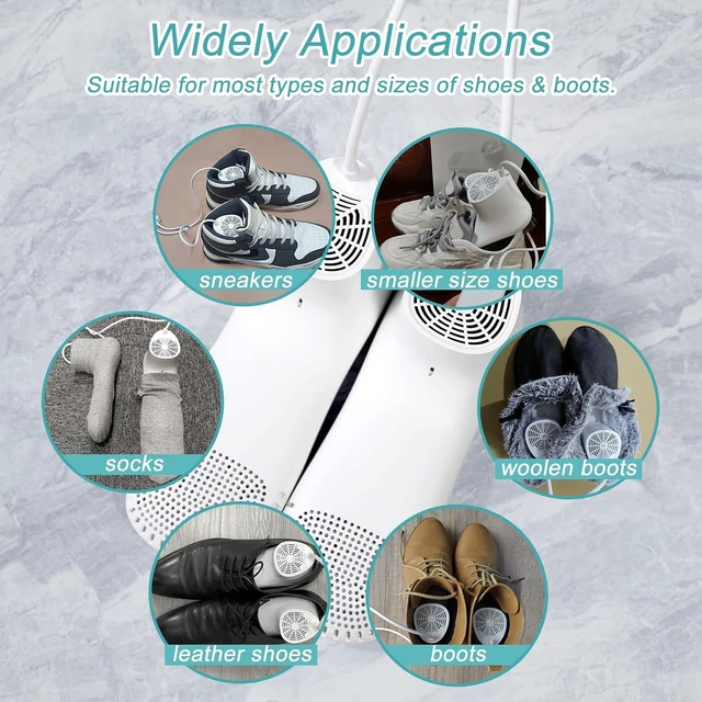 Alt view image 7 of 7 - Shoe Dryer and Ozone Deodorizer with Timer Boots Dryer Portable