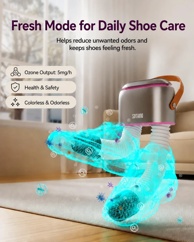 Alt view image 3 of 7 - Boot Dryer, Portable Shoe Dryer for Sneakers with Ozone Freshening