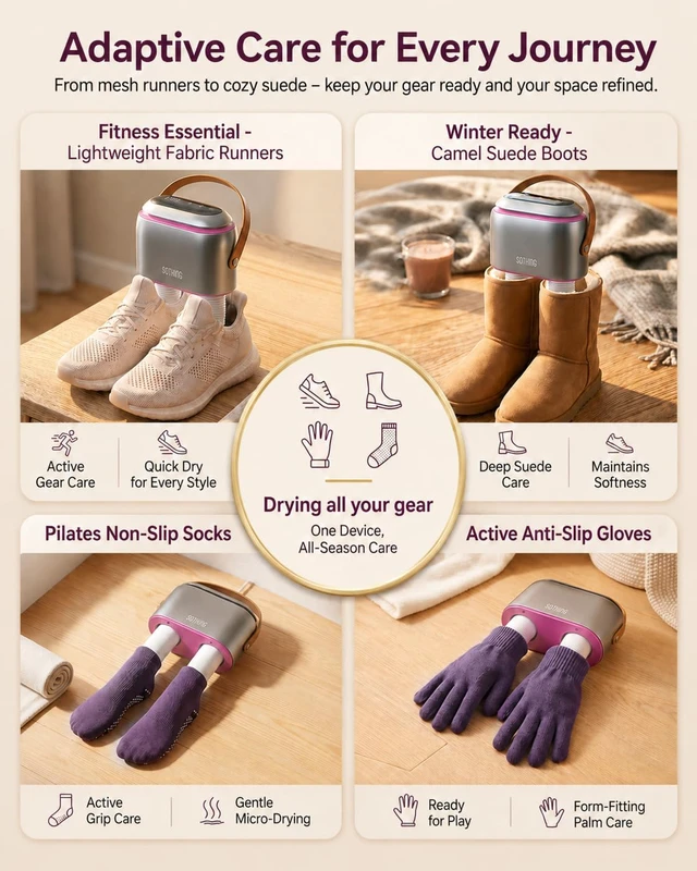 Alt view image 4 of 7 - Boot Dryer, Portable Shoe Dryer for Sneakers with Ozone Freshening