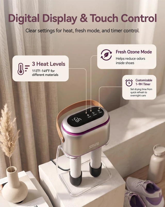 Alt view image 6 of 7 - Boot Dryer, Portable Shoe Dryer for Sneakers with Ozone Freshening