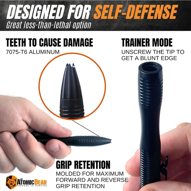 Alt view image 4 of 7 - Stealth Pen Pro Tactical Pen for Self Defense - Enhanced Writing Survival Pen with Glass Breaker to Escape & Defend - Bonus Training to Protecting Yourself - Great Gift for Men