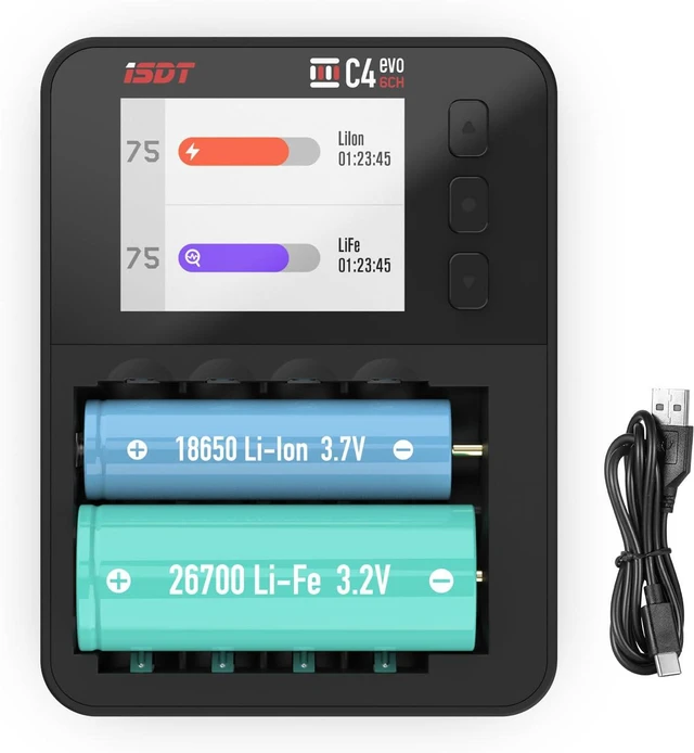 Main image of Professional Battery Charger Analyzer Discharger for AA AAA 18650 21700, 1.5V Li-Ion 1.2V NiMH Smart Charger with LCD Display Fast Charging Adjustable Current