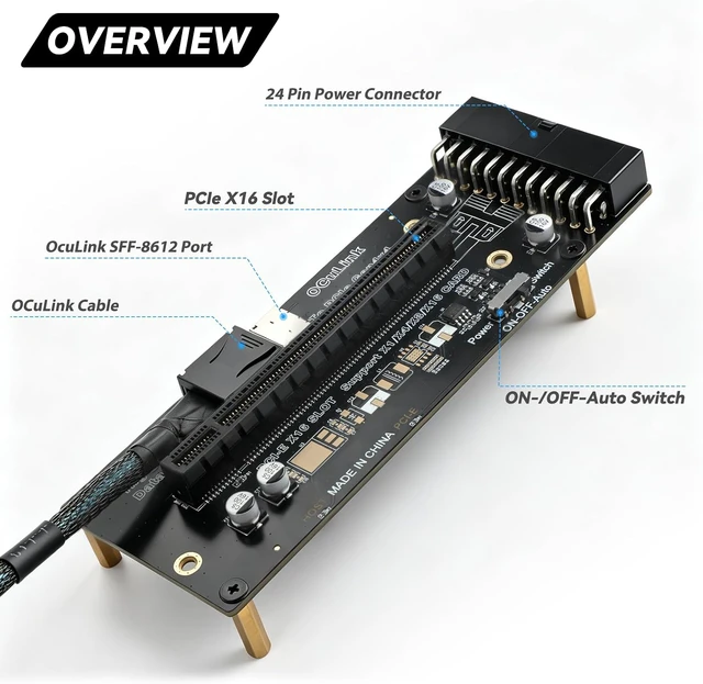 Alt view image 3 of 6 - OCuLink eGPU Dock