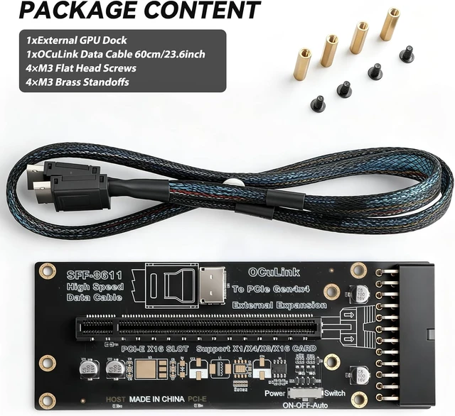 Alt view image 4 of 6 - OCuLink eGPU Dock