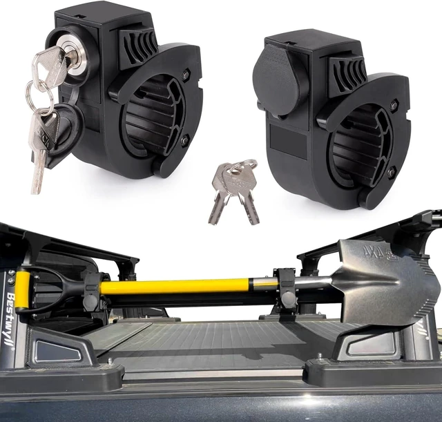 Main image of Shovel Holder Rubber Grip Mount Kit with lock Fits 0.79"-1.79" Diameter Tools Handles Quick-Release for Off-road Vehicle Roof Rack Molle Panels SUV Trucks UTV ATV M6 Nut