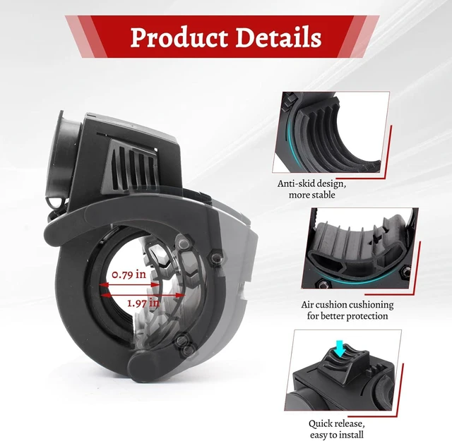 Alt view image 2 of 7 - Shovel Holder Rubber Grip Mount Kit with lock Fits 0.79"-1.79" Diameter Tools Handles Quick-Release for Off-road Vehicle Roof Rack Molle Panels SUV Trucks UTV ATV M6 Nut