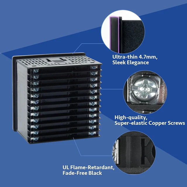 Alt view image 6 of 7 - PID Temperature Controller, AC100-240V, Dual Output, 96x96mm Panel
