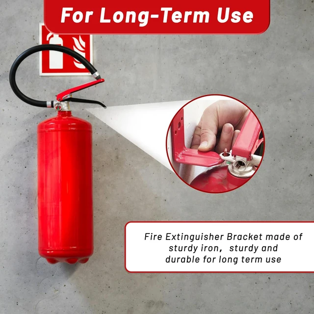 Alt view image 6 of 7 - Fire Extinguisher Mount, 40 Pack Heavy Duty 3-Hole Fire Extinguisher Bracket, SturdyHolder for Easy Installation, Durable 20lb Hook Hanger
