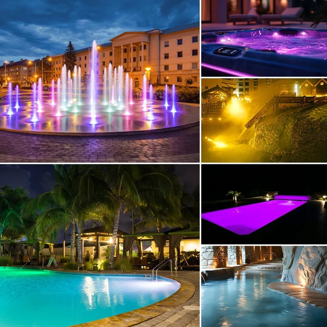 Alt view image 3 of 7 - 12V 12W RGB SPA Light for SPA/Bathtub/Underwater Swimming Pool/Hot Spring/Fountain RGB Color LED Light Bulb Replaces for Hayward & Pentair Light Fixtures Remote Switch Control PAR20 E26 Base
