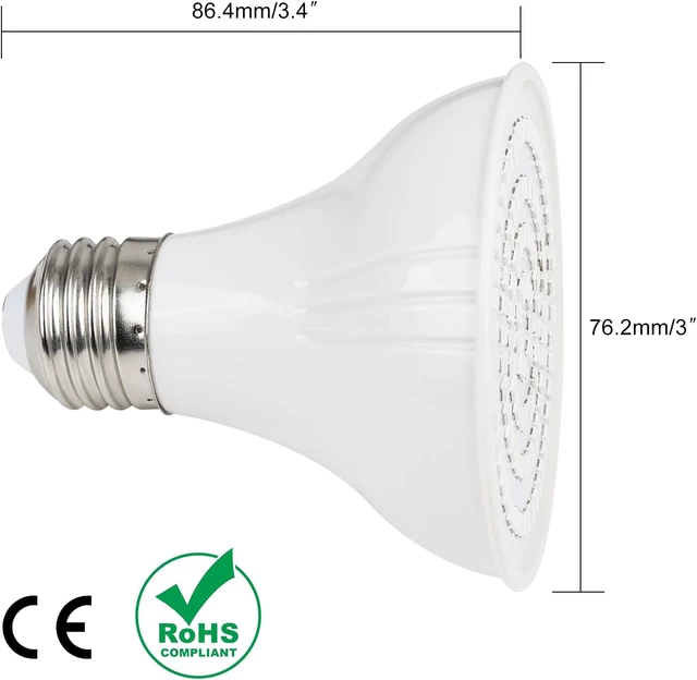 Alt view image 6 of 7 - 12V 12W RGB SPA Light for SPA/Bathtub/Underwater Swimming Pool/Hot Spring/Fountain RGB Color LED Light Bulb Replaces for Hayward & Pentair Light Fixtures Remote Switch Control PAR20 E26 Base