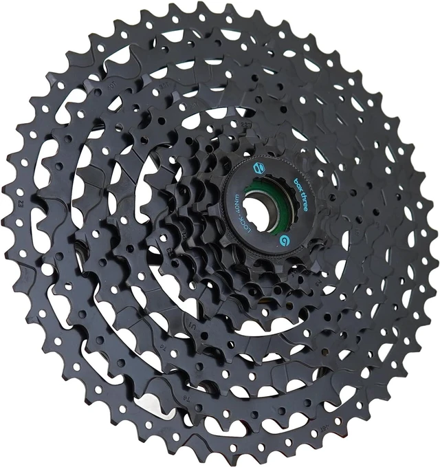 Alt view image 3 of 7 - Three Prime 9 Non E-Bike & E-Bike Cassette 11-46T, 11-50T, 12-46T & 12-50T Fits Standard HG Hubs 9/10/11 Speed Cassette Mountain Bike, Compatible Lightweight Bicycle MTB Bike Cassette