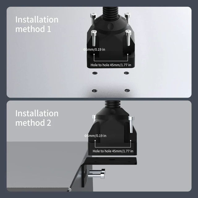 Alt view image 4 of 7 - Flexible Work Light, Machine Light, Gooseneck Led Light IP66 Waterproof 800 Lumen 120 Volt 44Leds Screw Mounted Floodlights for Machine Tools Lathes and Workbenches