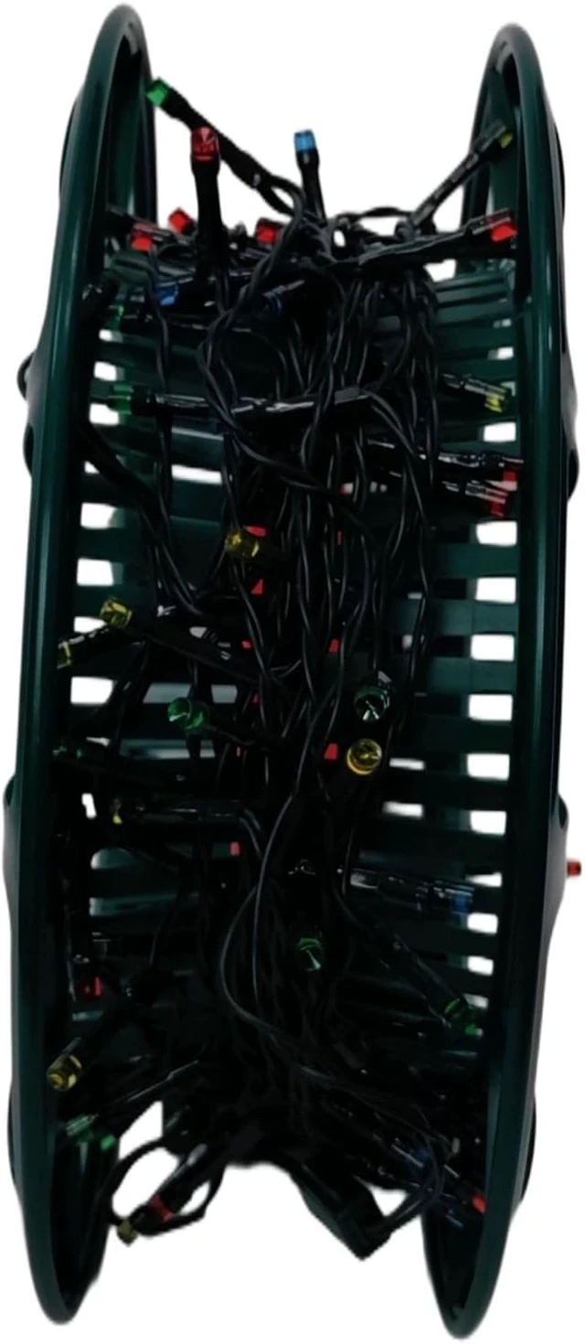 Alt view image 3 of 5 - Christmas string lights storage wheel - christmas light holder - wind up reel - cable storage organiser - christmas string lights reel- tangle free tree light cradle.