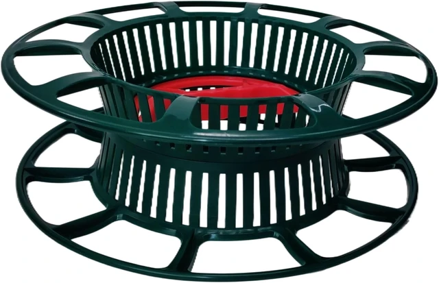 Alt view image 5 of 5 - Christmas string lights storage wheel - christmas light holder - wind up reel - cable storage organiser - christmas string lights reel- tangle free tree light cradle.