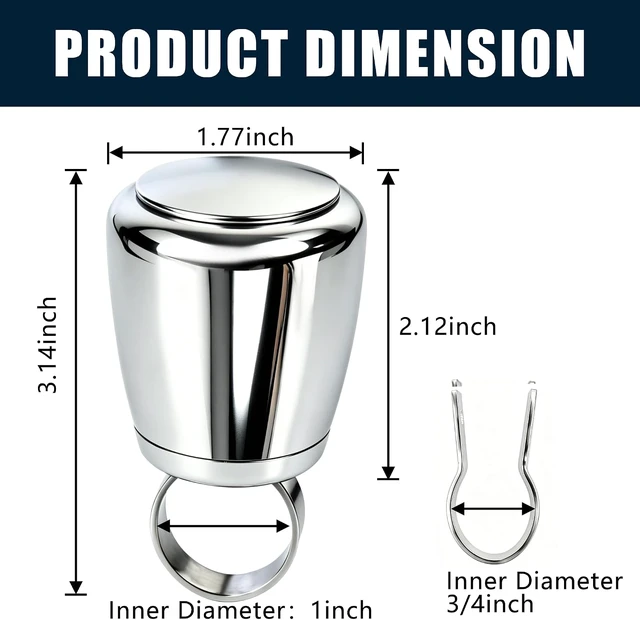 Alt view image 2 of 6 - Aluminum Boat Steering Wheel Knob