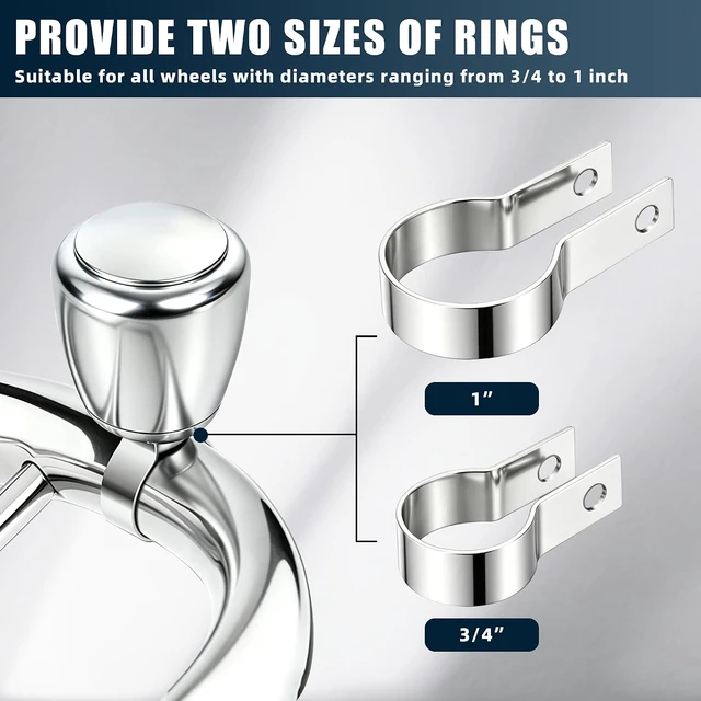Alt view image 5 of 6 - Aluminum Boat Steering Wheel Knob