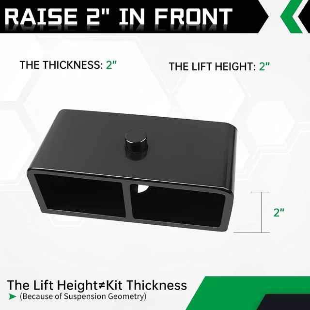 Alt view image 4 of 7 - AUTOPTIM 2 Inch Rear Leveling Lift Block Kit - Replacement for Toyota